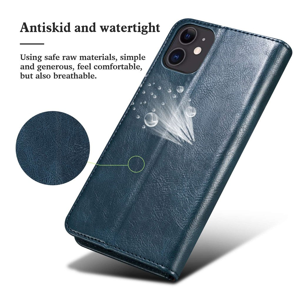 For Honor 70 5G Shockproof Waxy Crazy Horse Texture Wallet Case Stand Anti-scratch PU Leather Mobile Phone Cover