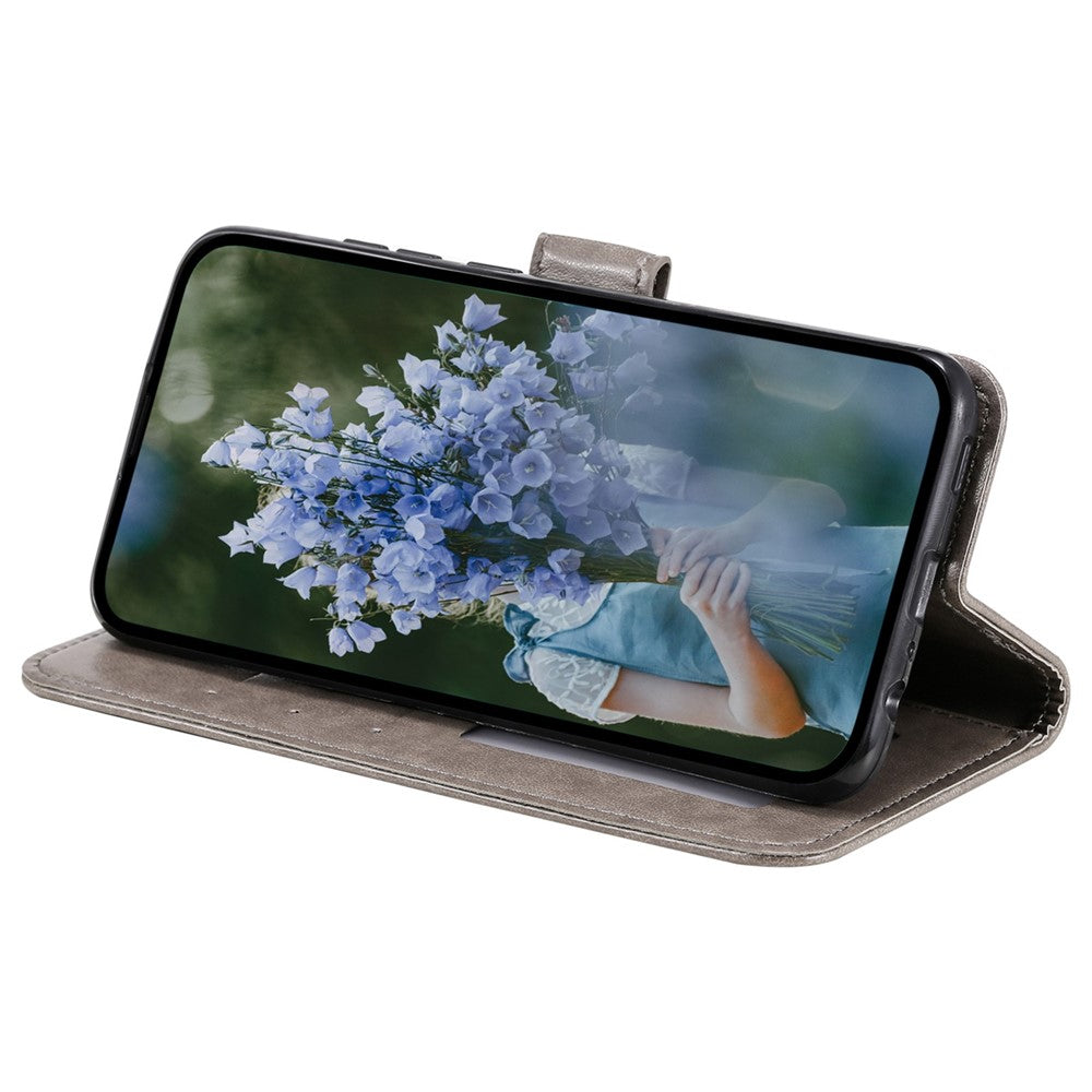 For Xiaomi 12S Ultra 5G Mandala Flower Pattern Imprinted PU Leather Hand Strap Design Magnetic Anti-fall Cover Stand Wallet Style Case