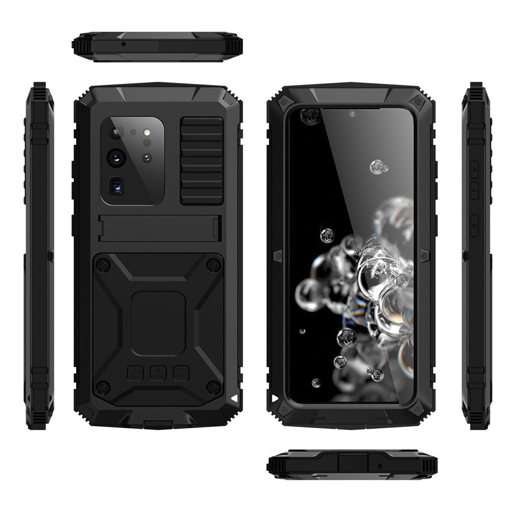 Galaxy S20 Ultra Schutzhülle – Stoßfest, staubdicht, mit gehärtetem Glas & Ständer