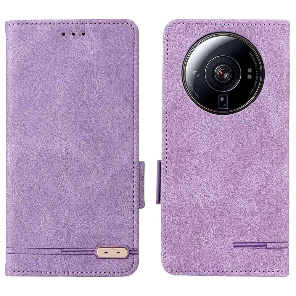 For Xiaomi 12S Ultra 5G Stand Feature Hardware Decor Phone Wallet Case Double Magnetic Clasps PU Leather Protector
