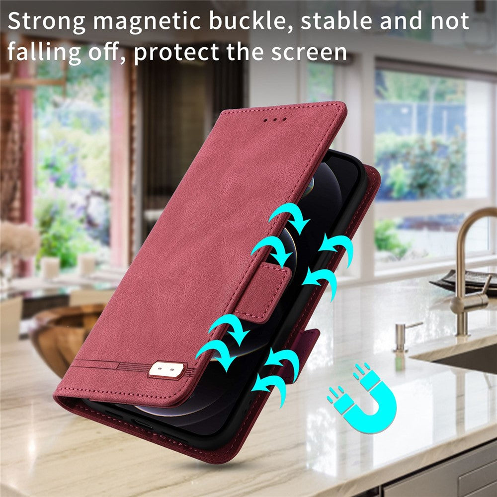 For Xiaomi 12S Ultra 5G Stand Feature Hardware Decor Phone Wallet Case Double Magnetic Clasps PU Leather Protector