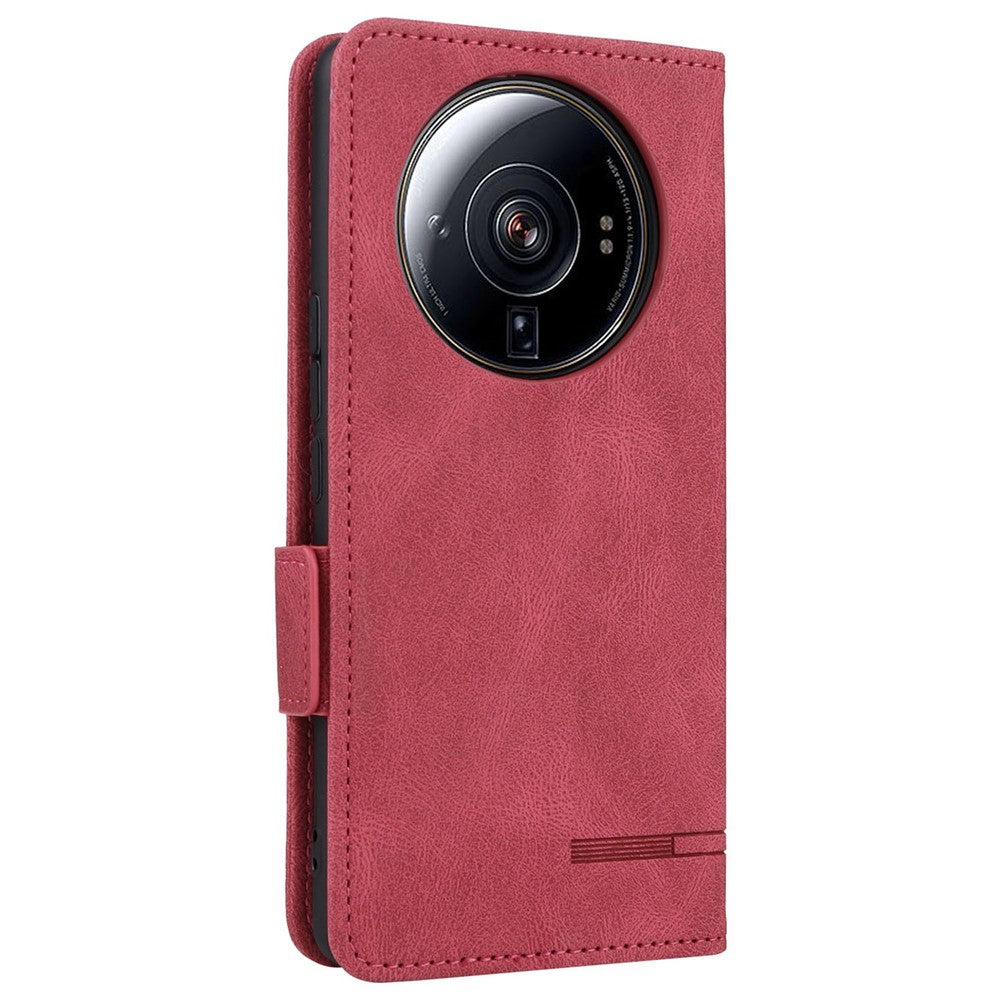For Xiaomi 12S Ultra 5G Stand Feature Hardware Decor Phone Wallet Case Double Magnetic Clasps PU Leather Protector