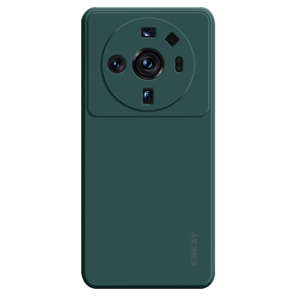 ENKAY HAT PRINCE For Xiaomi 12S Ultra 5G Straight Edge Liquid Silicone Case Precise Cutout Lens Protection Cover
