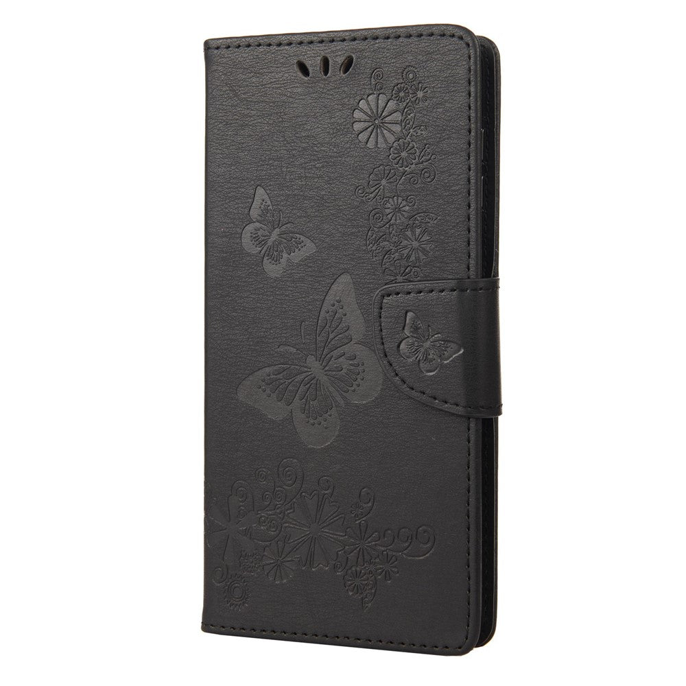 Nothing phone (1) 5G Wallet-Handyhülle – Aus PU-Leder, mit Schmetterlings- & Blumenmuster, Standfunktion, Magnetverschluss & Tragegurt