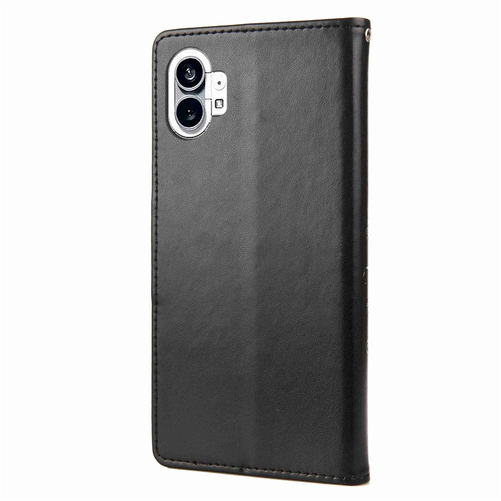 Nothing phone (1) 5G Wallet-Handyhülle – Stoßfest, mit Schmetterlings- & Blumenmuster, aus PU-Leder, mit Ständer