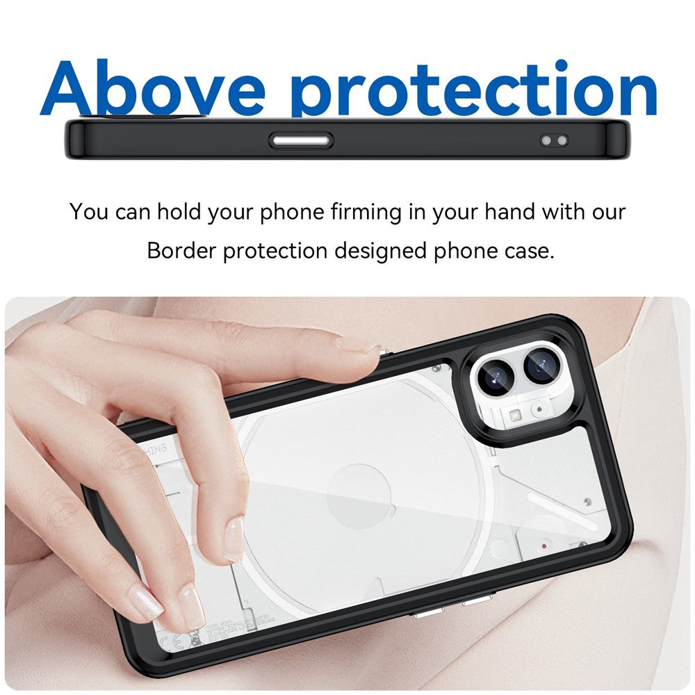 Nothing phone (1) 5G Transparente Handyhülle – Stoßfeste Rückseite, aus TPU & Acryl