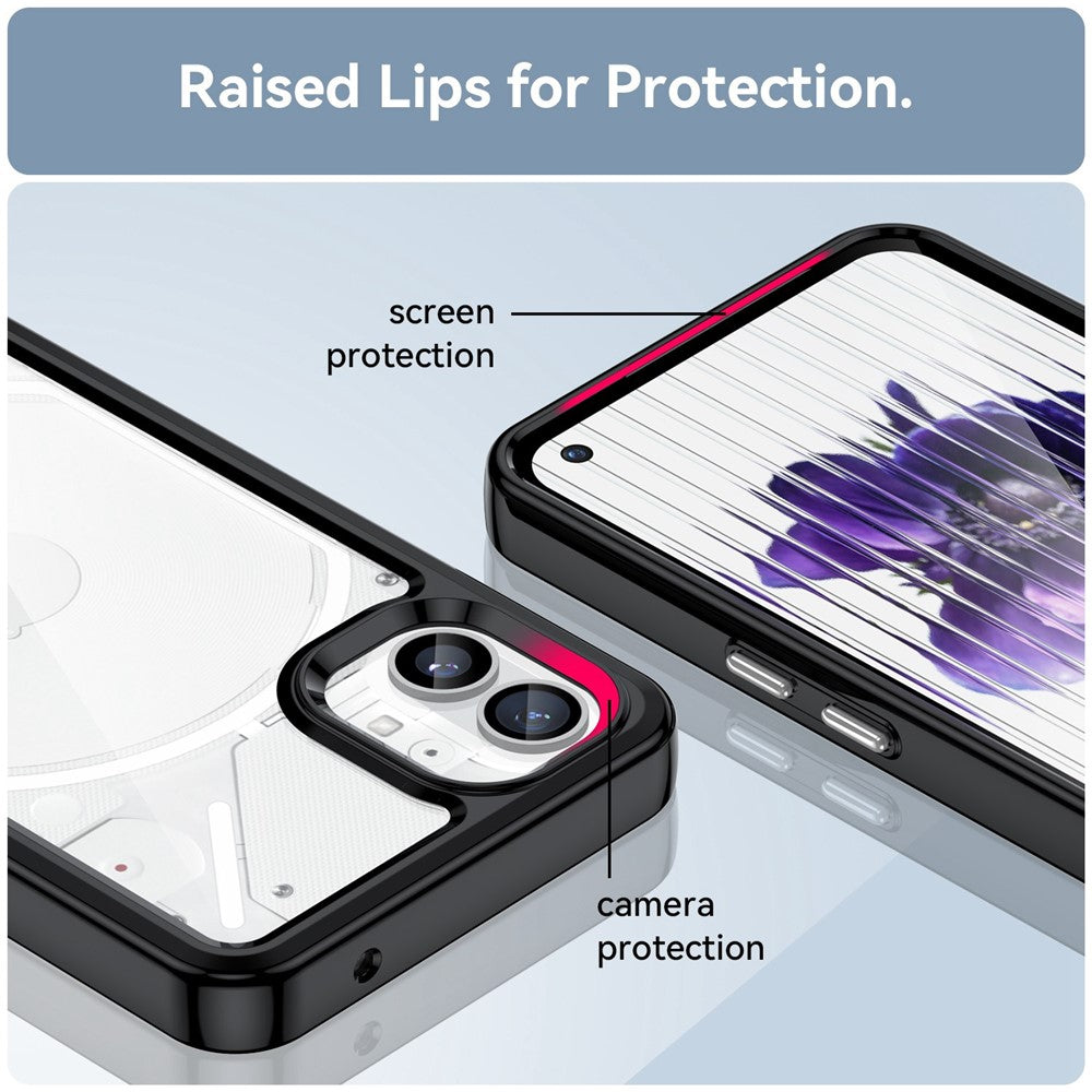 Nothing phone (1) 5G Transparente Handyhülle – Stoßfeste Rückseite, aus TPU & Acryl