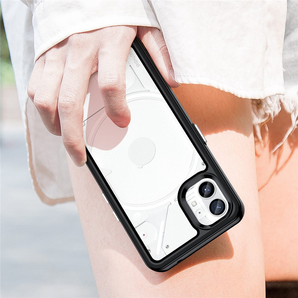 Nothing phone (1) 5G Transparente Handyhülle – Stoßfeste Rückseite, aus TPU & Acryl