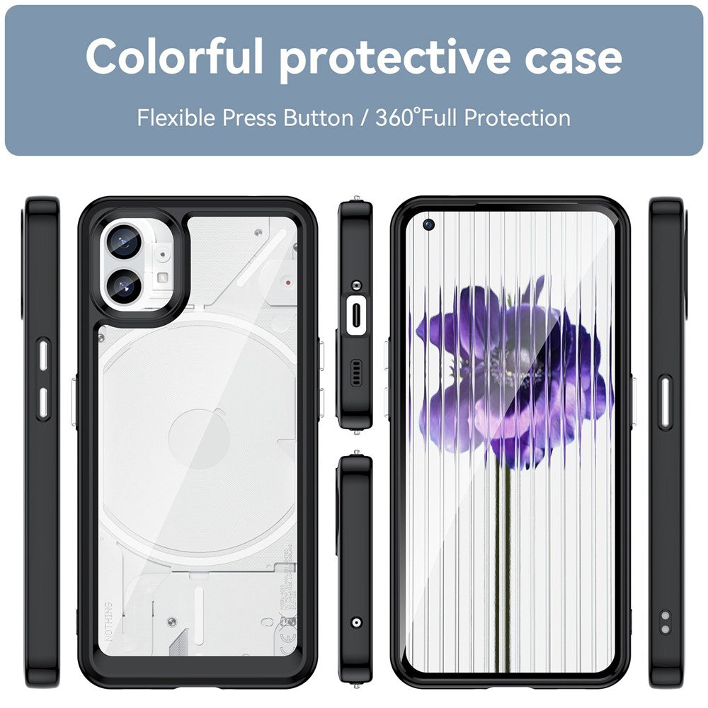 Nothing phone (1) 5G Transparente Handyhülle – Stoßfeste Rückseite, aus TPU & Acryl