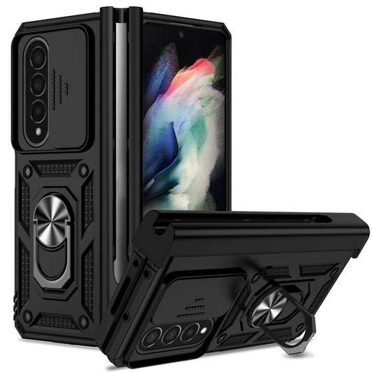Galaxy Z Fold4 5G Stoßfeste Schutzhülle – mit Kameraschutz-Schieber & 360° Ringhalter