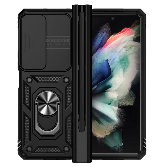 Galaxy Z Fold4 5G Stoßfeste Schutzhülle – mit Kameraschutz-Schieber & 360° Ringhalter