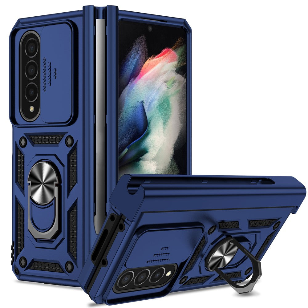 Galaxy Z Fold4 5G Stoßfeste Schutzhülle – mit Kameraschutz-Schieber & 360° Ringhalter