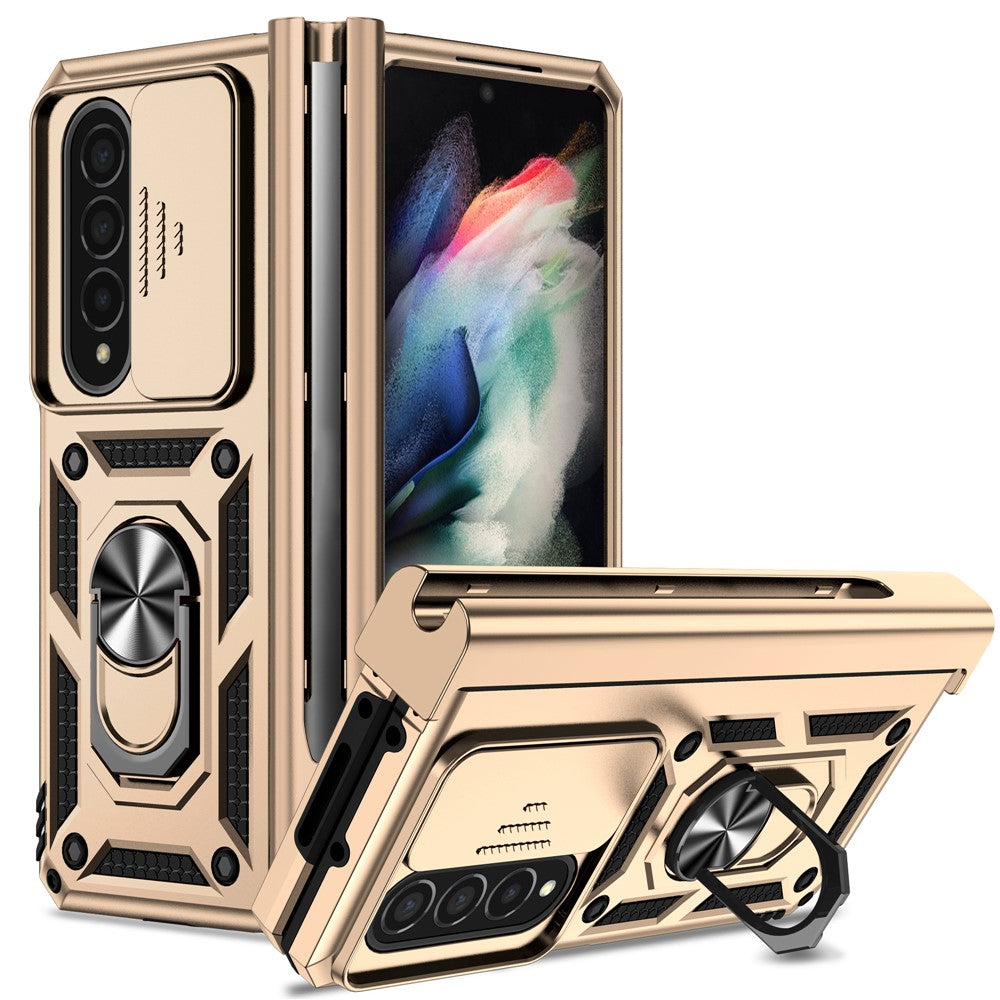 Galaxy Z Fold4 5G Stoßfeste Schutzhülle – mit Kameraschutz-Schieber & 360° Ringhalter