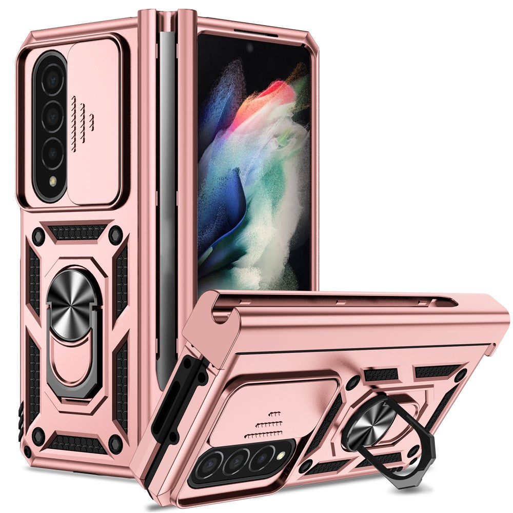 Galaxy Z Fold4 5G Stoßfeste Schutzhülle – mit Kameraschutz-Schieber & 360° Ringhalter
