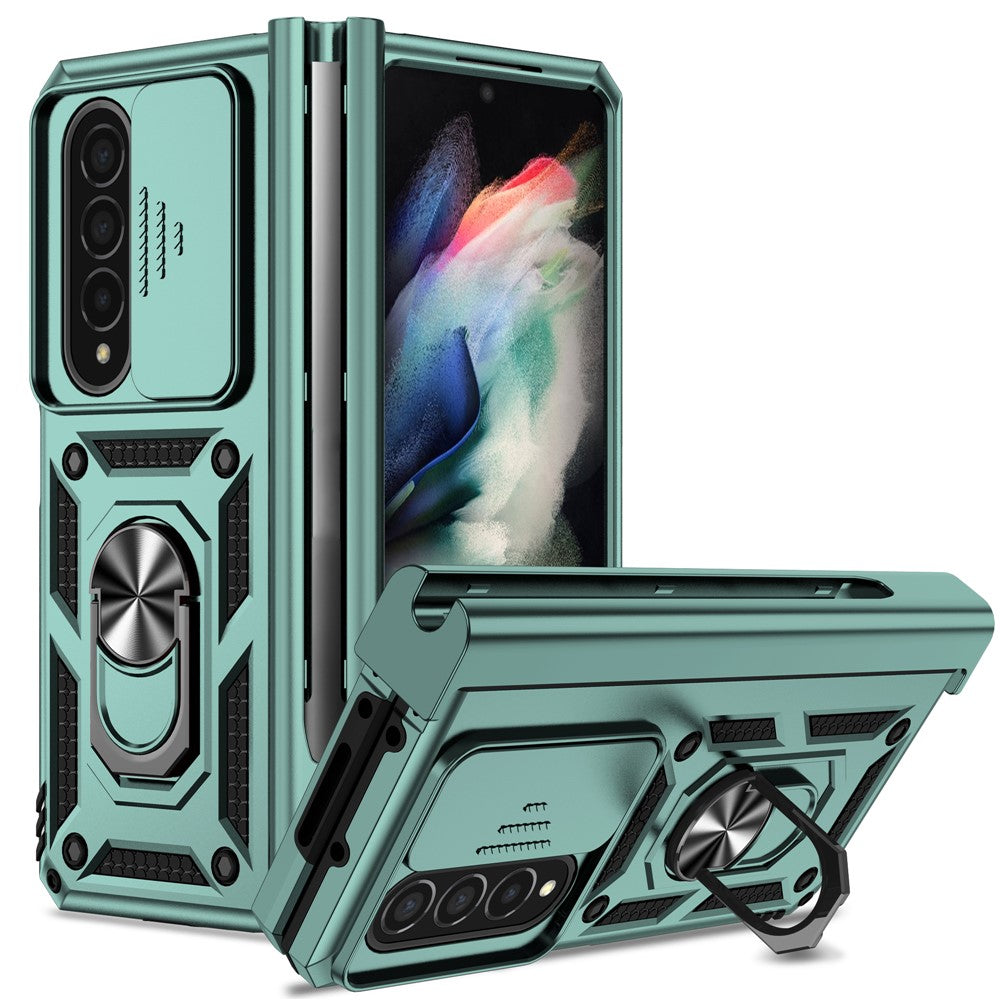 Galaxy Z Fold4 5G Stoßfeste Schutzhülle – mit Kameraschutz-Schieber & 360° Ringhalter