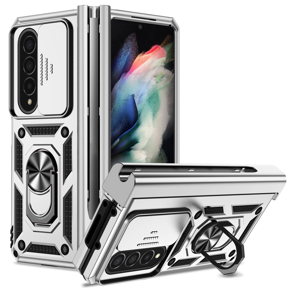 Galaxy Z Fold4 5G Stoßfeste Schutzhülle – mit Kameraschutz-Schieber & 360° Ringhalter