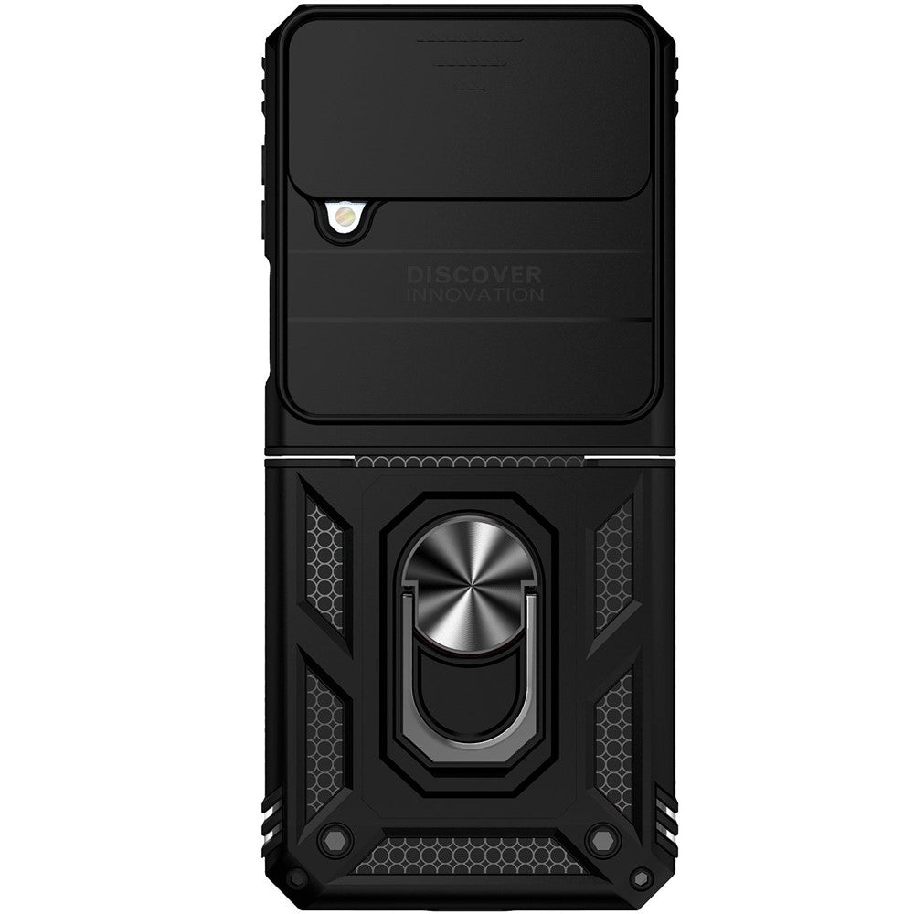 Galaxy Z Flip4 5G Stoßfeste Schutzhülle – mit Kameraschutz-Schieber & 360° Ringhalter