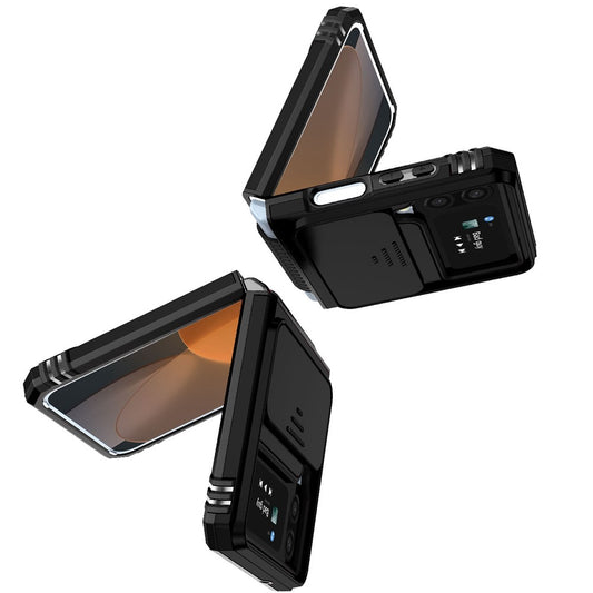 Galaxy Z Flip4 5G Stoßfeste Schutzhülle – mit Kameraschutz-Schieber & 360° Ringhalter
