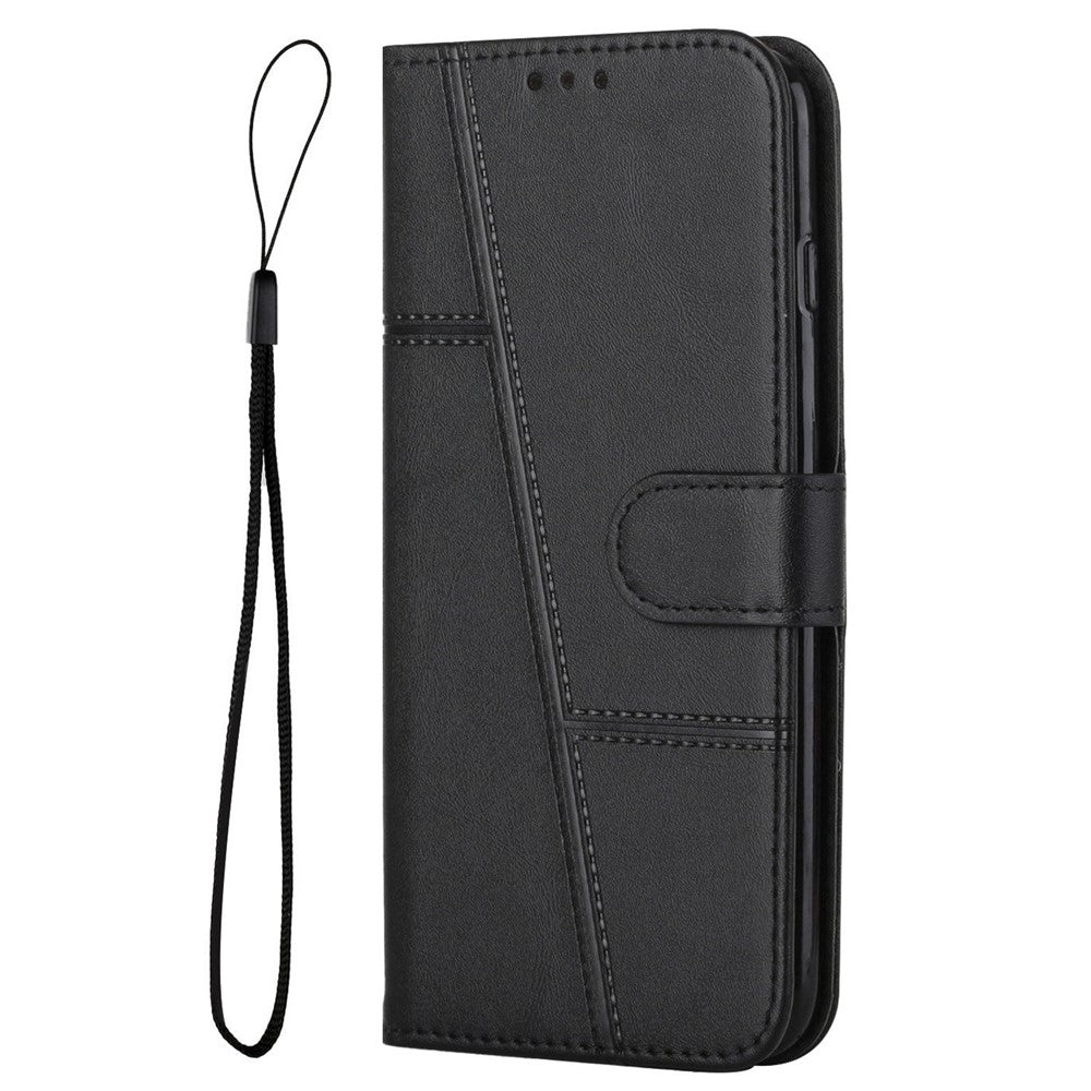 Nothing phone (1) 5G Wallet-Handyhülle – Schutzhülle aus PU-Leder, mit Ziernähten, Magnetverschluss, Standfunktion & Handschlaufe