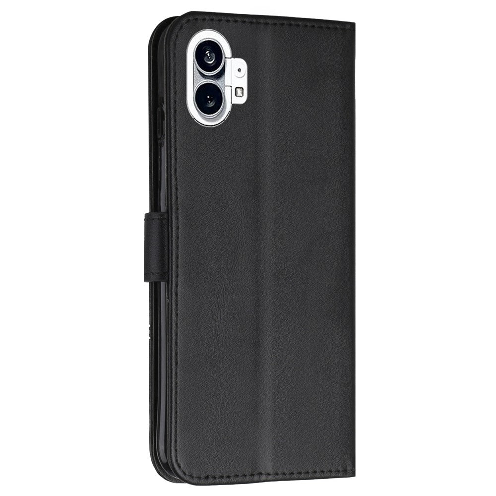 Nothing phone (1) 5G Wallet-Handyhülle – Schutzhülle aus PU-Leder, mit Ziernähten, Magnetverschluss, Standfunktion & Handschlaufe