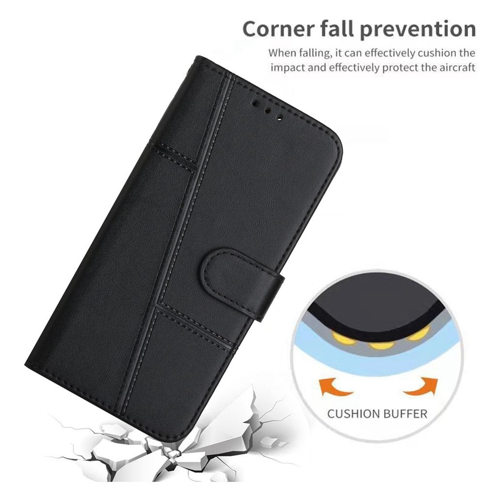 Nothing phone (1) 5G Wallet-Handyhülle – Schutzhülle aus PU-Leder, mit Ziernähten, Magnetverschluss, Standfunktion & Handschlaufe