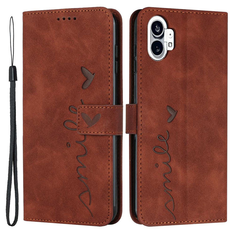 Nothing phone (1) 5G Wallet-Handyhülle – Mit Aufdruck, hautfreundliches PU-Leder, Ständer, magnetischer Stoßschutz, mit Tragegurt