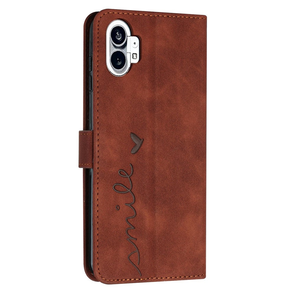 Nothing phone (1) 5G Wallet-Handyhülle – Mit Aufdruck, hautfreundliches PU-Leder, Ständer, magnetischer Stoßschutz, mit Tragegurt