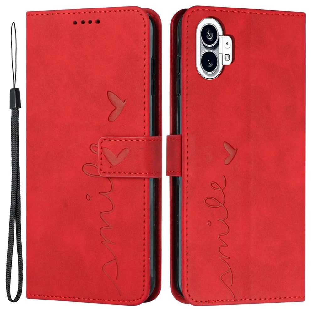 Nothing phone (1) 5G Wallet-Handyhülle – Mit Aufdruck, hautfreundliches PU-Leder, Ständer, magnetischer Stoßschutz, mit Tragegurt