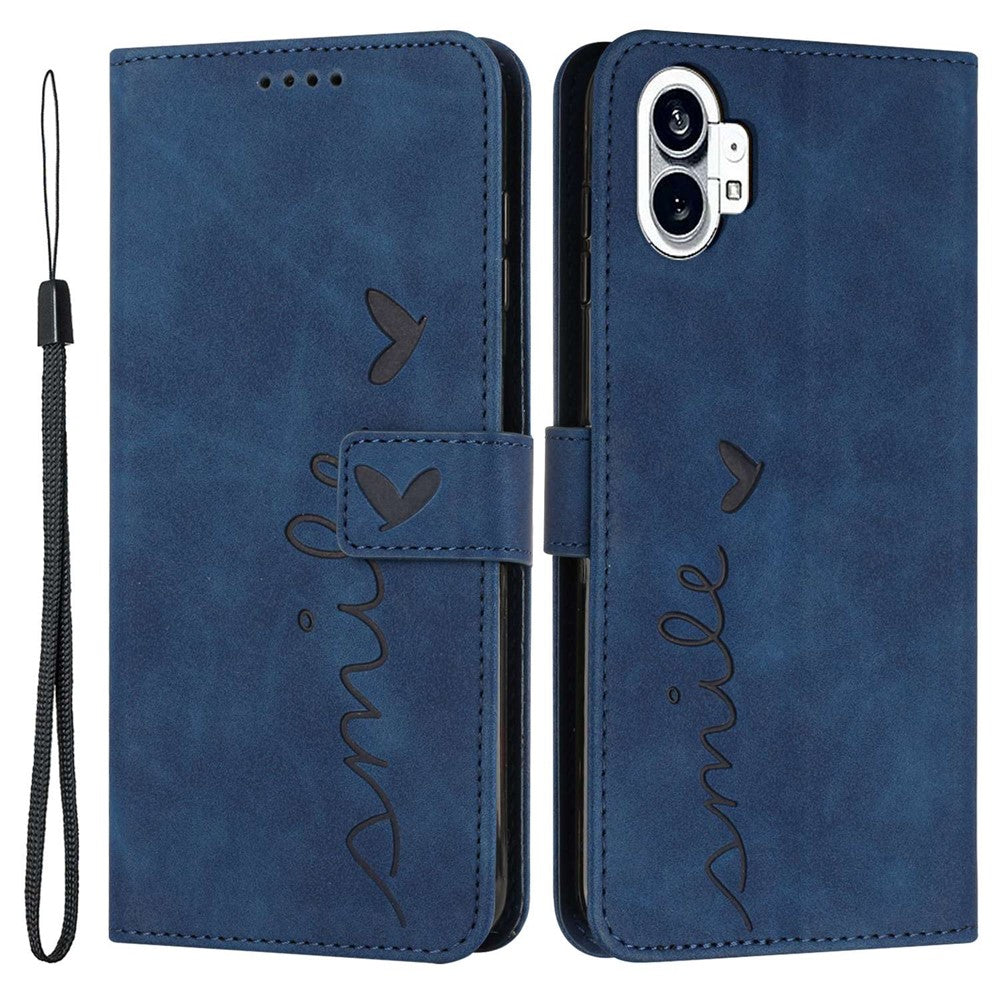 Nothing phone (1) 5G Wallet-Handyhülle – Mit Aufdruck, hautfreundliches PU-Leder, Ständer, magnetischer Stoßschutz, mit Tragegurt