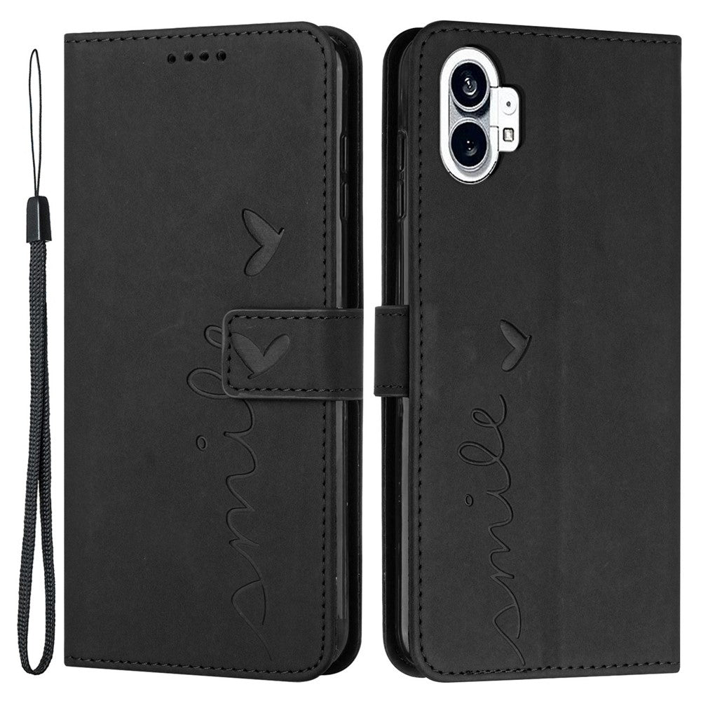 Nothing phone (1) 5G Wallet-Handyhülle – Mit Aufdruck, hautfreundliches PU-Leder, Ständer, magnetischer Stoßschutz, mit Tragegurt
