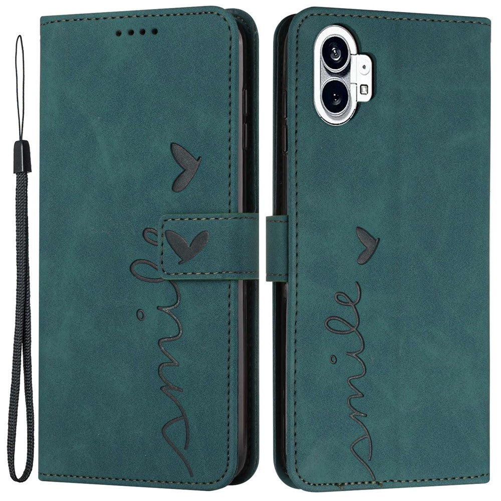 Nothing phone (1) 5G Wallet-Handyhülle – Mit Aufdruck, hautfreundliches PU-Leder, Ständer, magnetischer Stoßschutz, mit Tragegurt