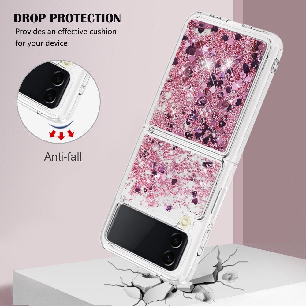 Galaxy Z Flip4 5G Glitzer-Hülle – Stoßfest & mit Treibsand