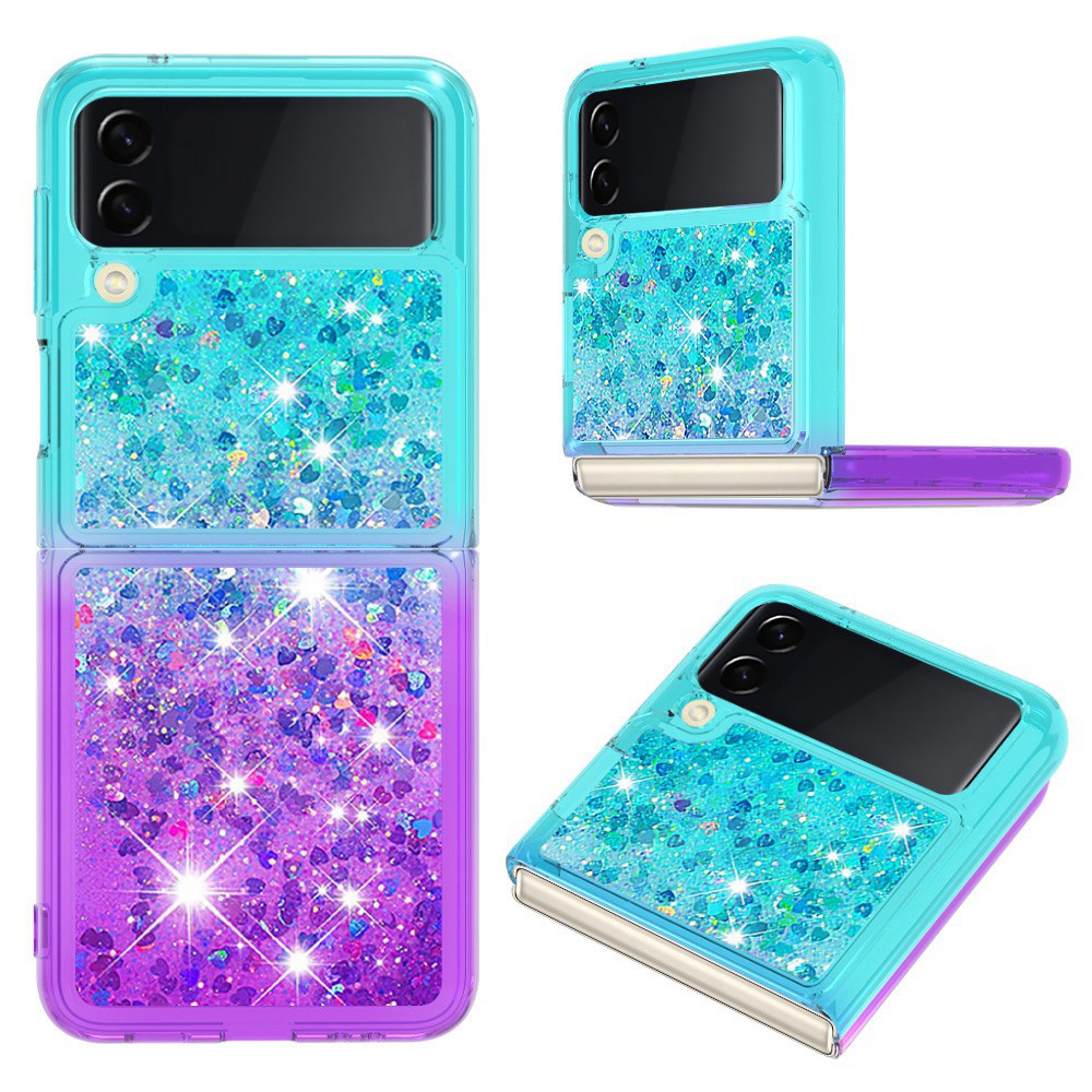 Galaxy Z Flip4 5G Glitter-Hülle – Farbverlauf mit funkelndem Puder