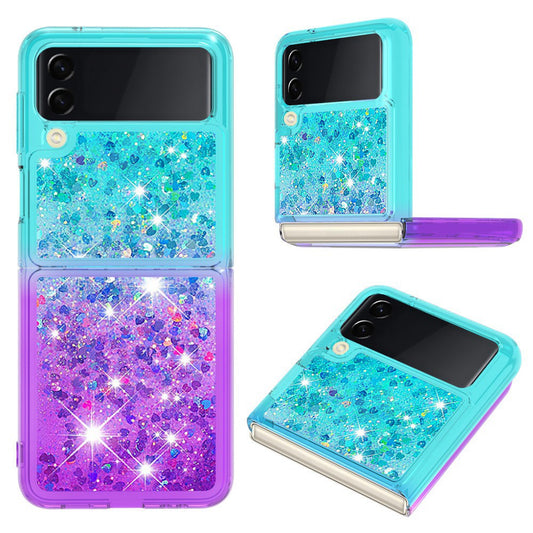 Galaxy Z Flip4 5G Glitter-Hülle – Farbverlauf mit funkelndem Puder