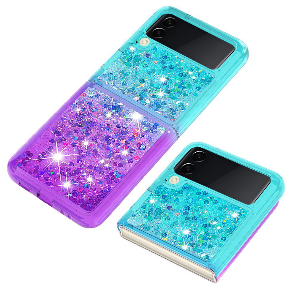 Galaxy Z Flip4 5G Glitter-Hülle – Farbverlauf mit funkelndem Puder