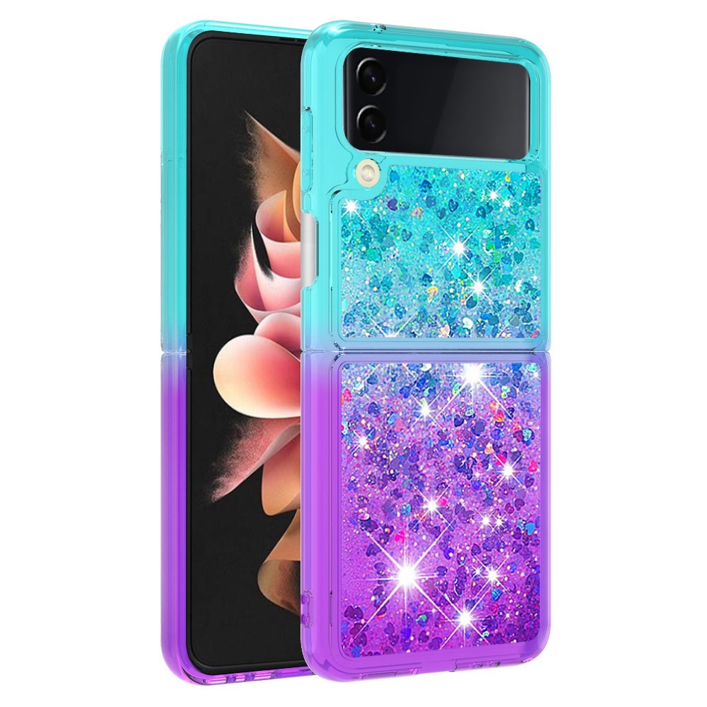 Galaxy Z Flip4 5G Glitter-Hülle – Farbverlauf mit funkelndem Puder