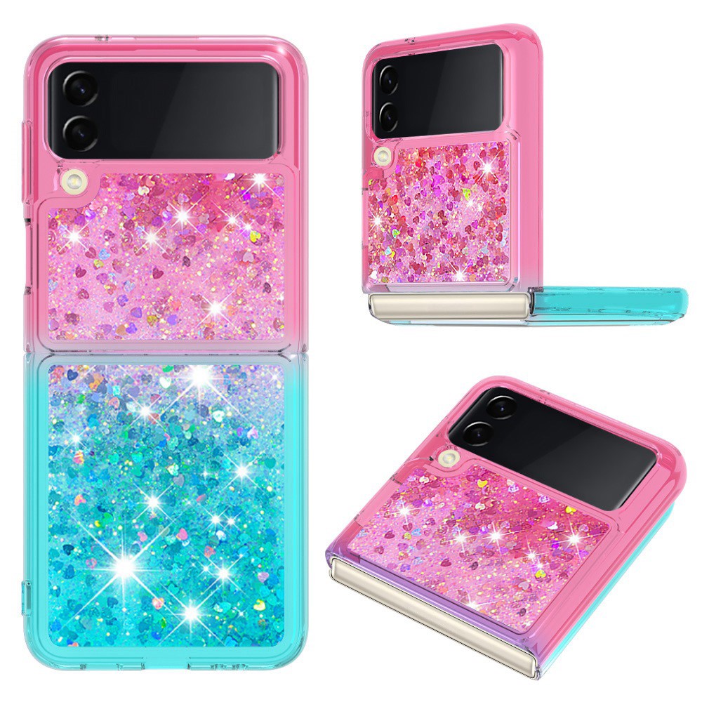 Galaxy Z Flip4 5G Glitter-Hülle – Farbverlauf mit funkelndem Puder