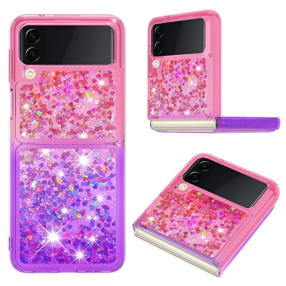 Galaxy Z Flip4 5G Glitter-Hülle – Farbverlauf mit funkelndem Puder