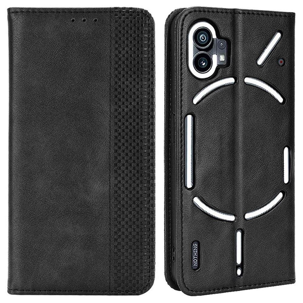 Nothing phone (1) 5G Wallet-Handyhülle – Aus strapazierfähigem PU-Leder, mit Standfunktion & integriertem Portemonnaie