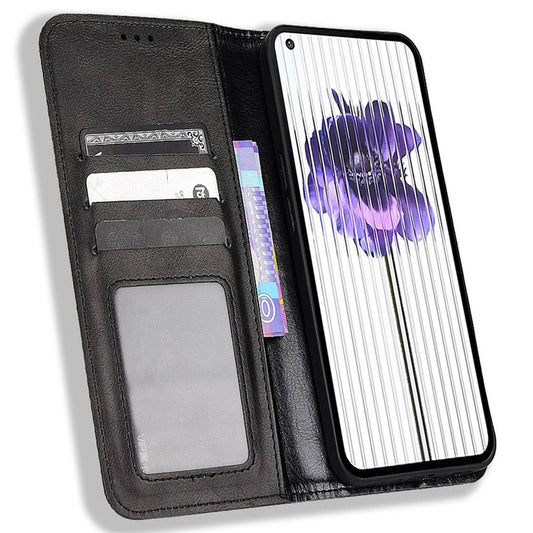 Nothing phone (1) 5G Wallet-Handyhülle – Aus strapazierfähigem PU-Leder, mit Standfunktion & integriertem Portemonnaie