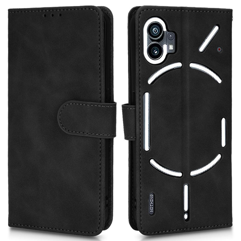 For Nothing Phone (1) 5G Anti-Drop Phone Flip Case Skin-Touch Feeling Full Protection PU Leather Stand Magnetic Clasp Phone Cover