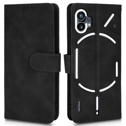 For Nothing Phone (1) 5G Anti-Drop Phone Flip Case Skin-Touch Feeling Full Protection PU Leather Stand Magnetic Clasp Phone Cover