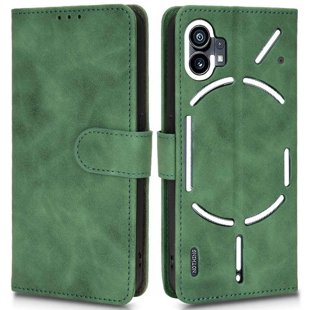 For Nothing Phone (1) 5G Anti-Drop Phone Flip Case Skin-Touch Feeling Full Protection PU Leather Stand Magnetic Clasp Phone Cover