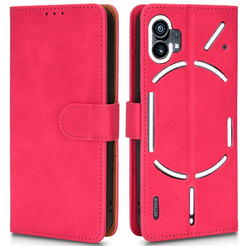 For Nothing Phone (1) 5G Anti-Drop Phone Flip Case Skin-Touch Feeling Full Protection PU Leather Stand Magnetic Clasp Phone Cover