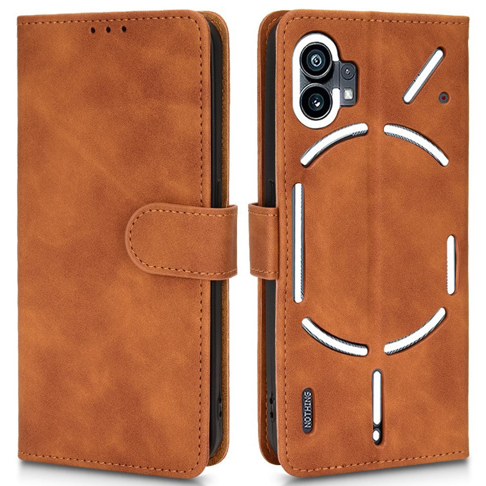 For Nothing Phone (1) 5G Anti-Drop Phone Flip Case Skin-Touch Feeling Full Protection PU Leather Stand Magnetic Clasp Phone Cover
