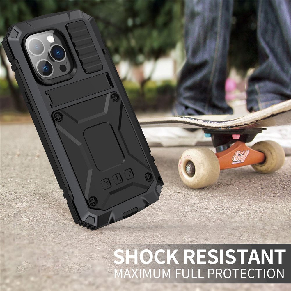 iPhone 14 Pro Max Schutzhülle – Stoßfest, staubdicht, mit gehärtetem Glas & Ständer