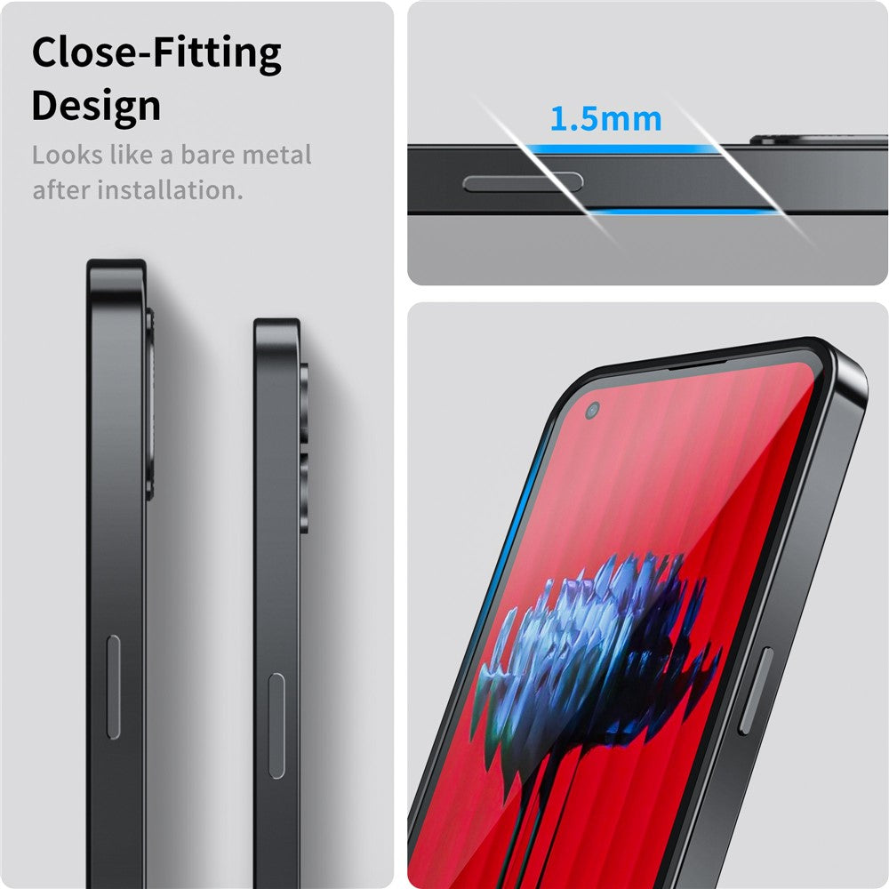 Nothing phone (1) 5G Handyhülle – Stoßfest & schlank, mit Metallrahmen, magnetischer Rückseite & integrierter Objektivabdeckung