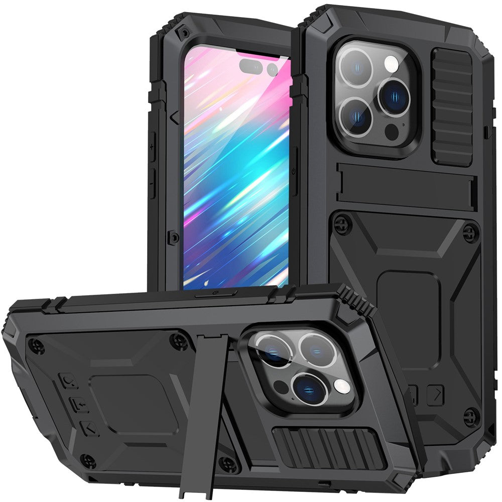 iPhone 14 Pro Schutzhülle – Stoßfest, staubdicht, mit gehärtetem Glas & Ständer