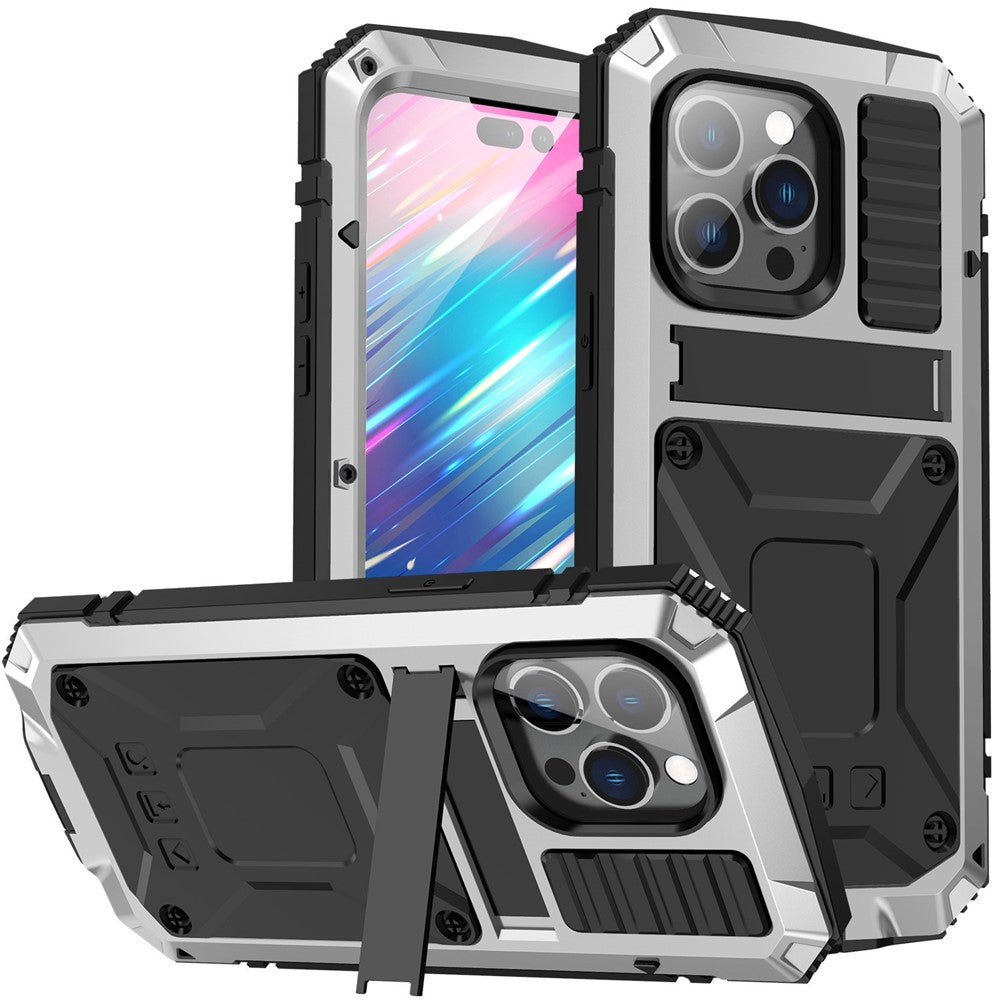iPhone 14 Pro Schutzhülle – Stoßfest, staubdicht, mit gehärtetem Glas & Ständer