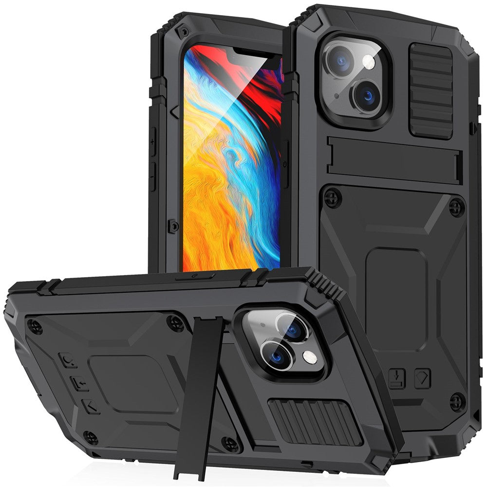 iPhone 14 Schutzhülle – Stoßfest, staubdicht, mit gehärtetem Glas & Ständer